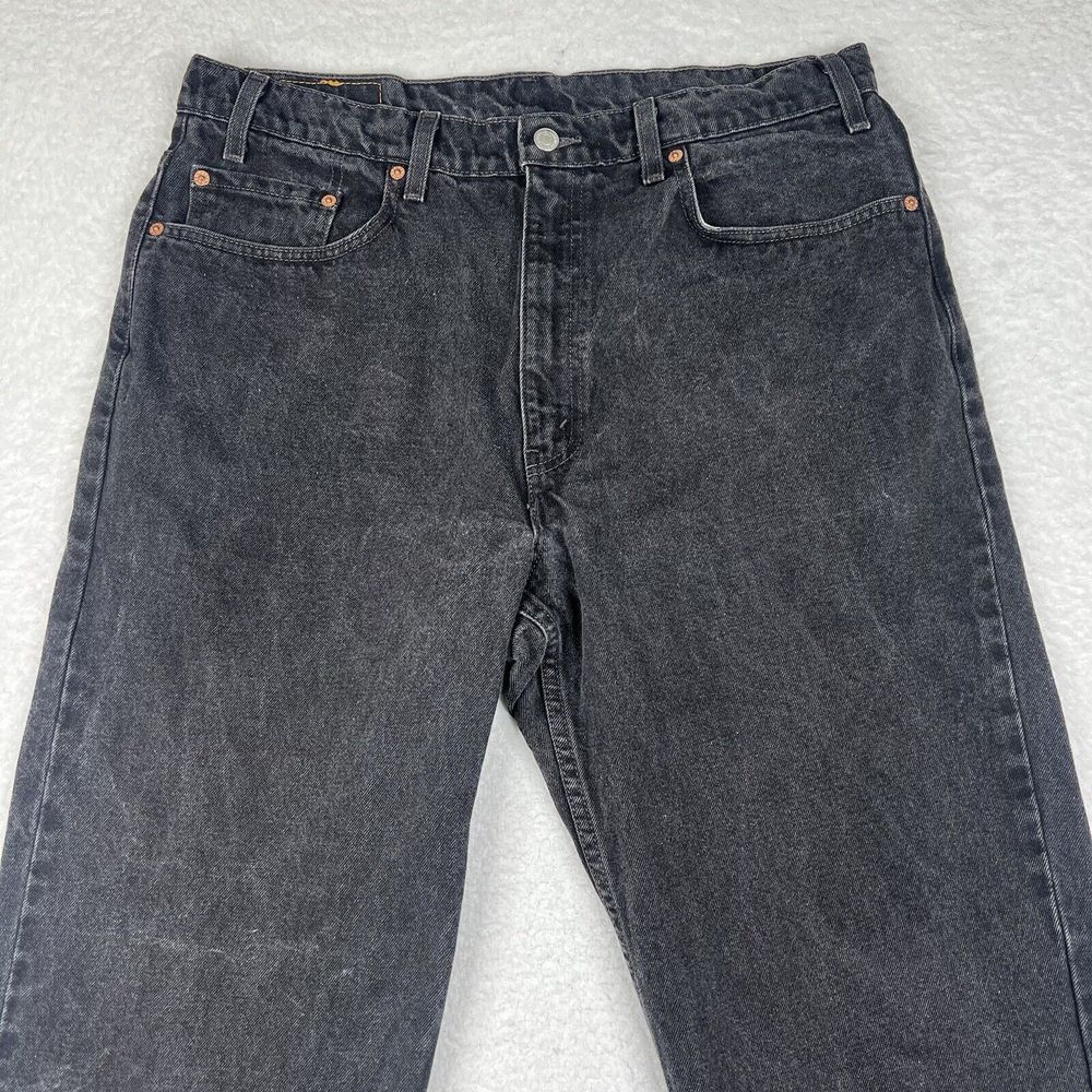 Vintage Levis Jeans‎ Mens 38x30 Black Faded 550 Relaxed Straight Y2K Denim USA - Picture 2 of 14